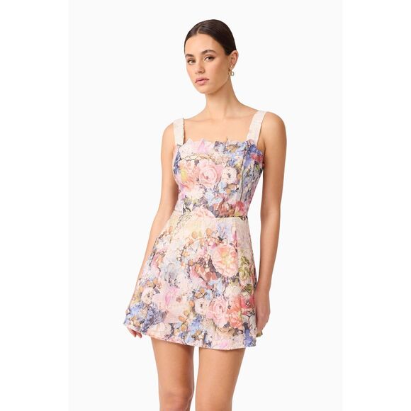 Elliatt Matila Mini Dress in Floral Party Cocktail Wedding Guest size S NWT - Picture 2 of 11